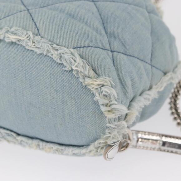 Salvatore Ferragamo Vala Backpack Denim 2way Blue Silver Auth 156378 main image 6